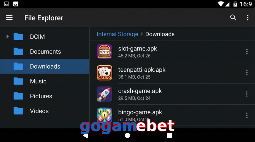 Main screen of Gogamebet gameapk page for PK players